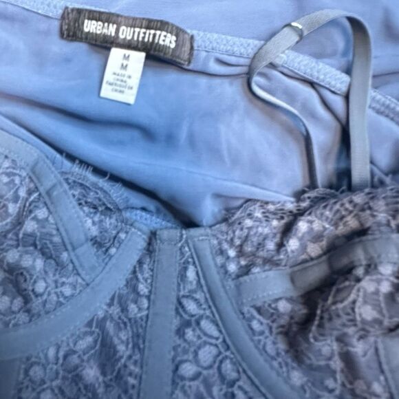 URBAN OUTFITTERS Women’s Brenna Bustier Corset Mini Dress in Dusty Periwinkle Si - Picture 5 of 8